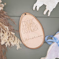Personalisierter Osteranhänger mit Namen – Ostern Namensanhänger – Anhänger Holz oder Acryl – Geschenk Osterkorb – Tischdeko Ostern