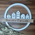 Personalisiertes Familienschild mit Namen – Haustürschild Holz – Namensschild Familie – Geschenk Einzug – Familienname Deko