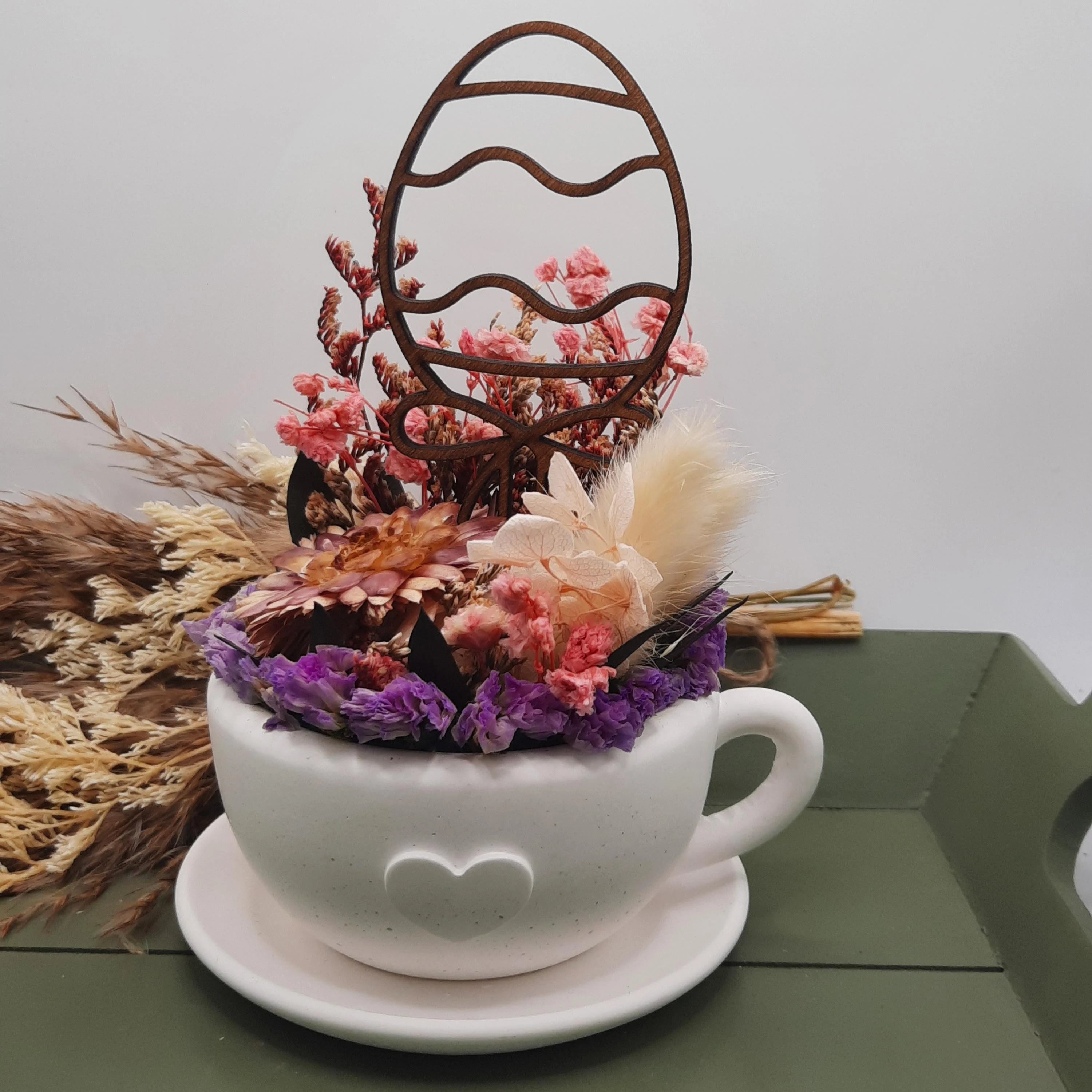 Personalisierter Osteranhänger mit Namen – Anhänger Holz oder Acryl – Geschenk Osterkorb – Tischdeko Ostern - Blumenstecker