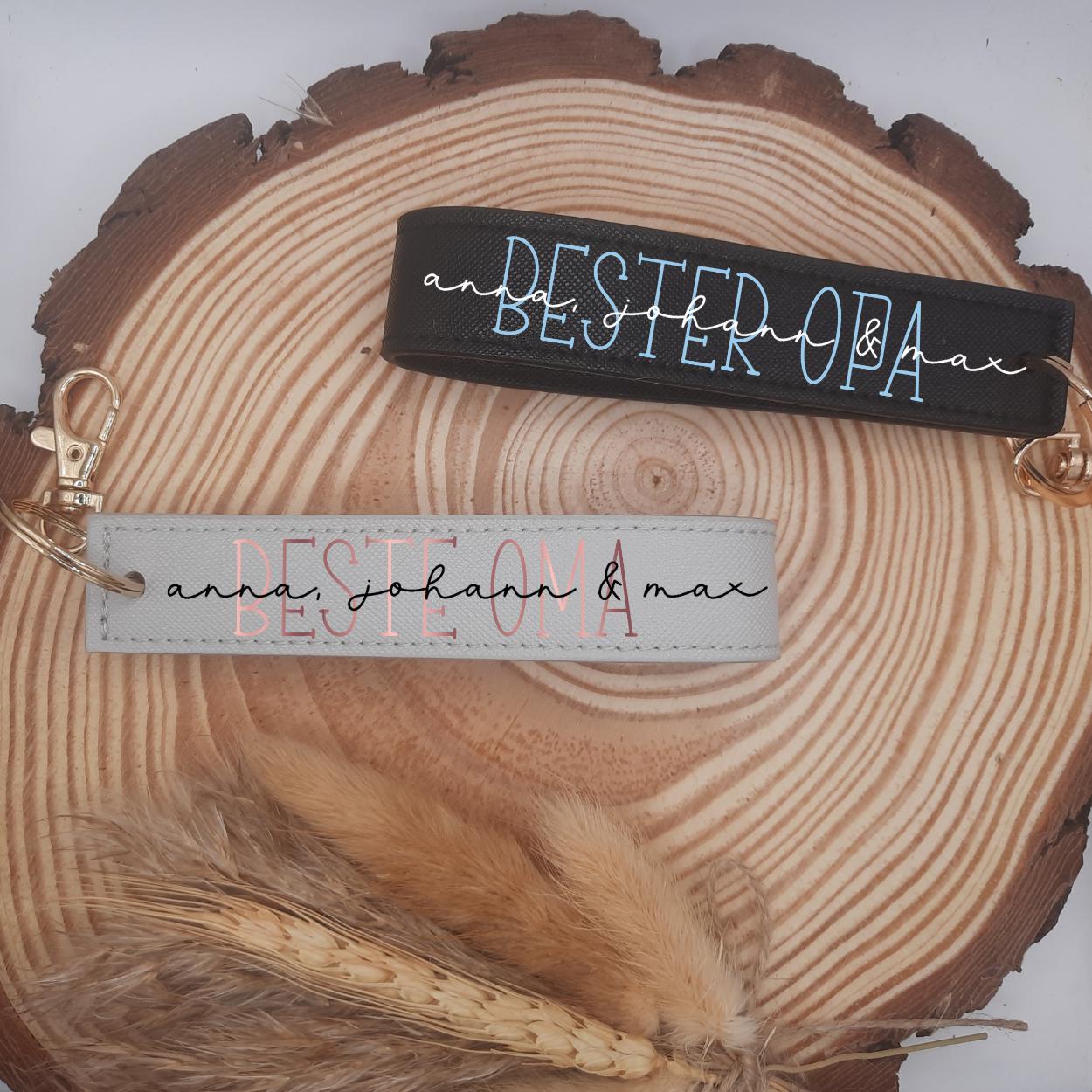 Personalisierter Schlüsselanhänger für Oma und Opa | Geschenk zum Großelterntag, Geburtstag oder Weihnachten | Liebevolles Andenken