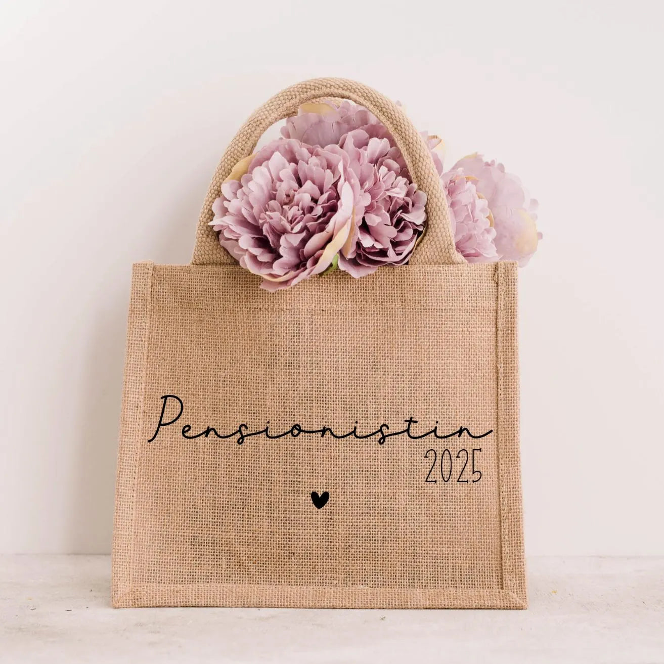 Jutetasche / Stofftasche „Rentnerin/Pensionistin“ – Geschenk zur Rente – Ruhestand Tasche – Abschied Kollegin – lustig & nachhaltig