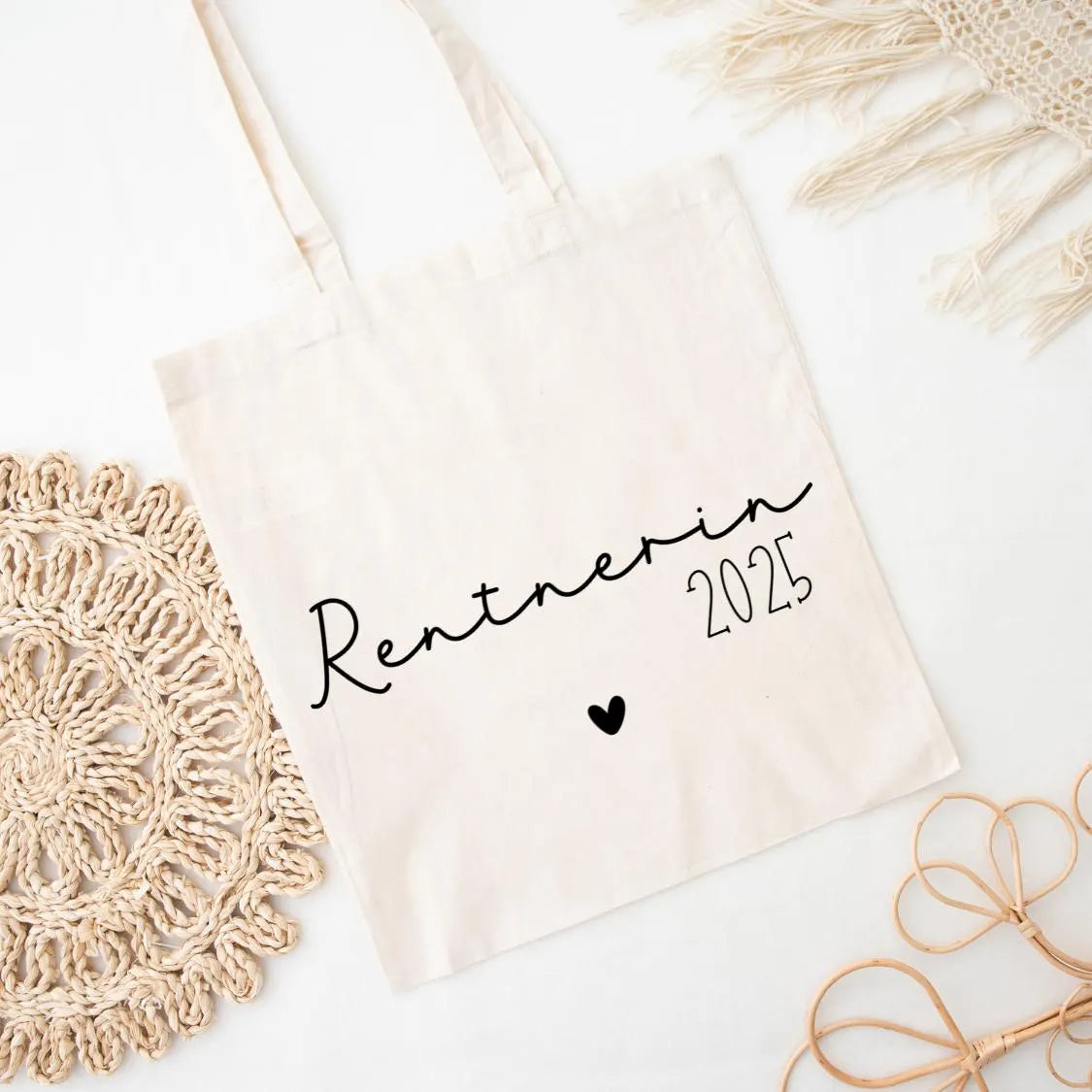Jutetasche / Stofftasche „Rentnerin/Pensionistin“ – Geschenk zur Rente – Ruhestand Tasche – Abschied Kollegin – lustig & nachhaltig